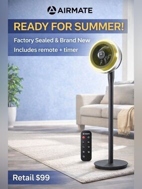 NEW SEALED Tower Fan with Remote